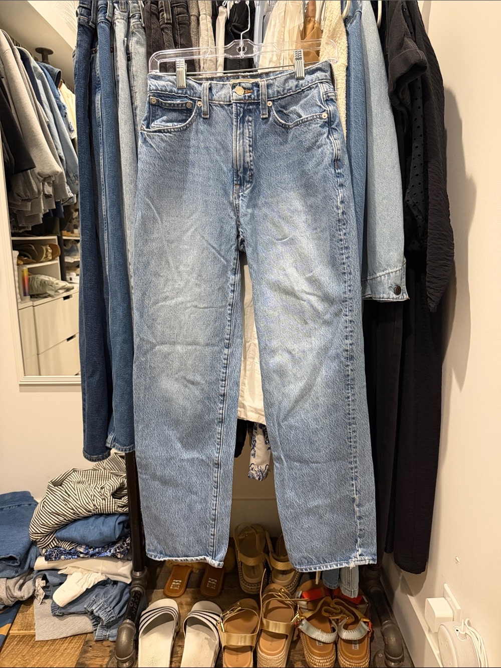 MADEWELL the perfect vintage straight jean. sz 25